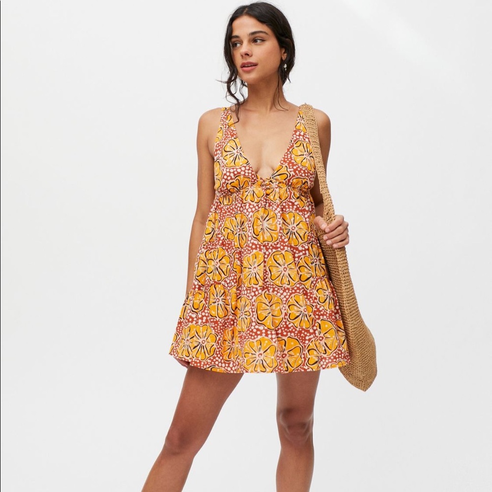Urban Outfitters Claudette Plunging Frock Dress